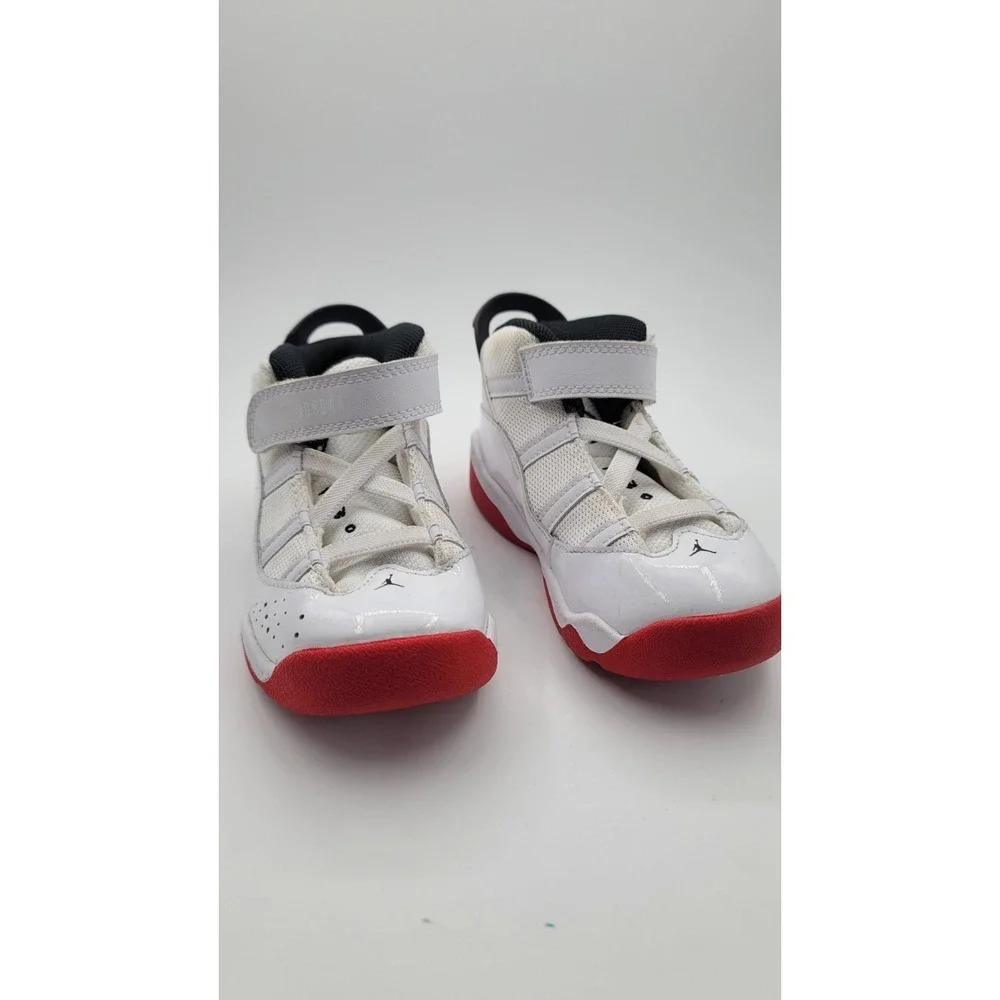 TODDLER KIDS NIKE AIR JORDAN 6 Rings‎ (TD) White / Red Sz 10C